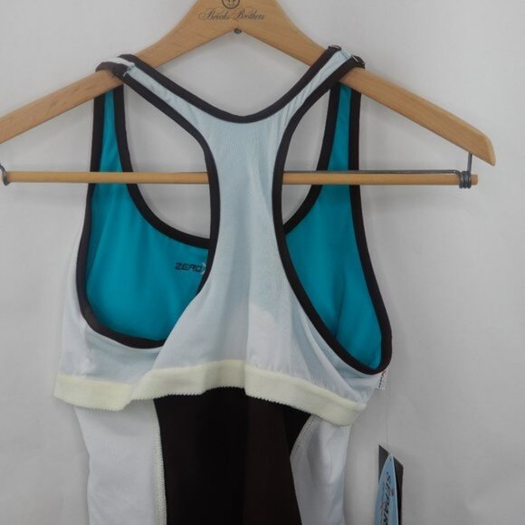 Mesh Swim Tankini ZeroXPosure Teal/Brown/White NWT (SW014) - Picture 5 of 9